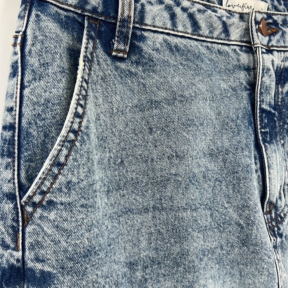 Love Fire denim maxi Western Cowboy Skirt SZ 9/M New - Picture 4 of 9